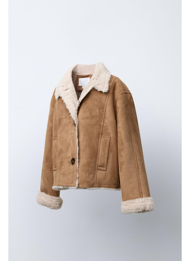 Двухсторонняя куртка из искусственного меха Двухсторонняя куртка из искусственного меха