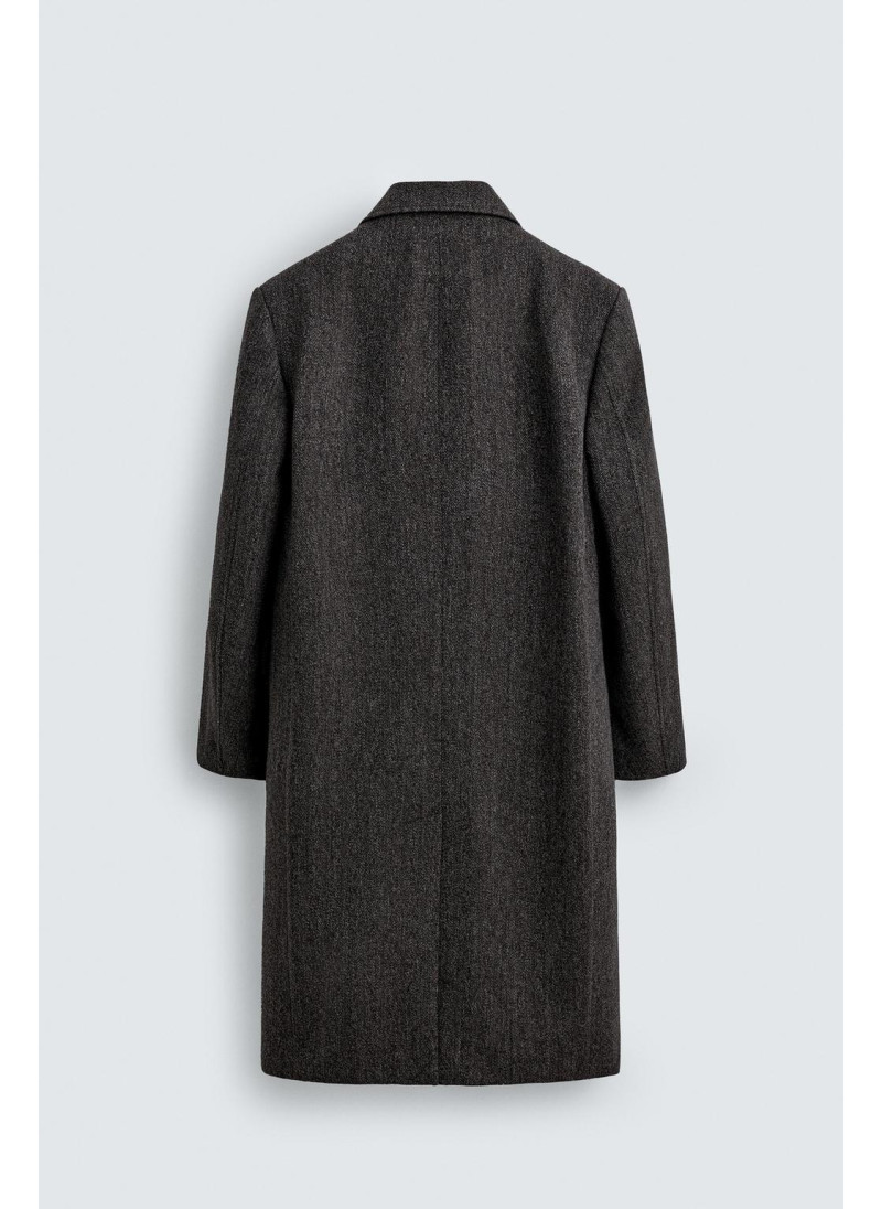 Пальто limited edition из шерстяного смесового хerringbone с двубортной застежкой Пальто limited edition из шерстяного смесового хerringbone с двубортной застежкой