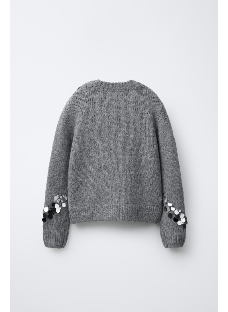 ТРИКОТАЖНЫЙ СВИТЕР С ПАЙЕТКАМИ ТРИКОТАЖНЫЙ СВИТЕР С ПАЙЕТКАМИ