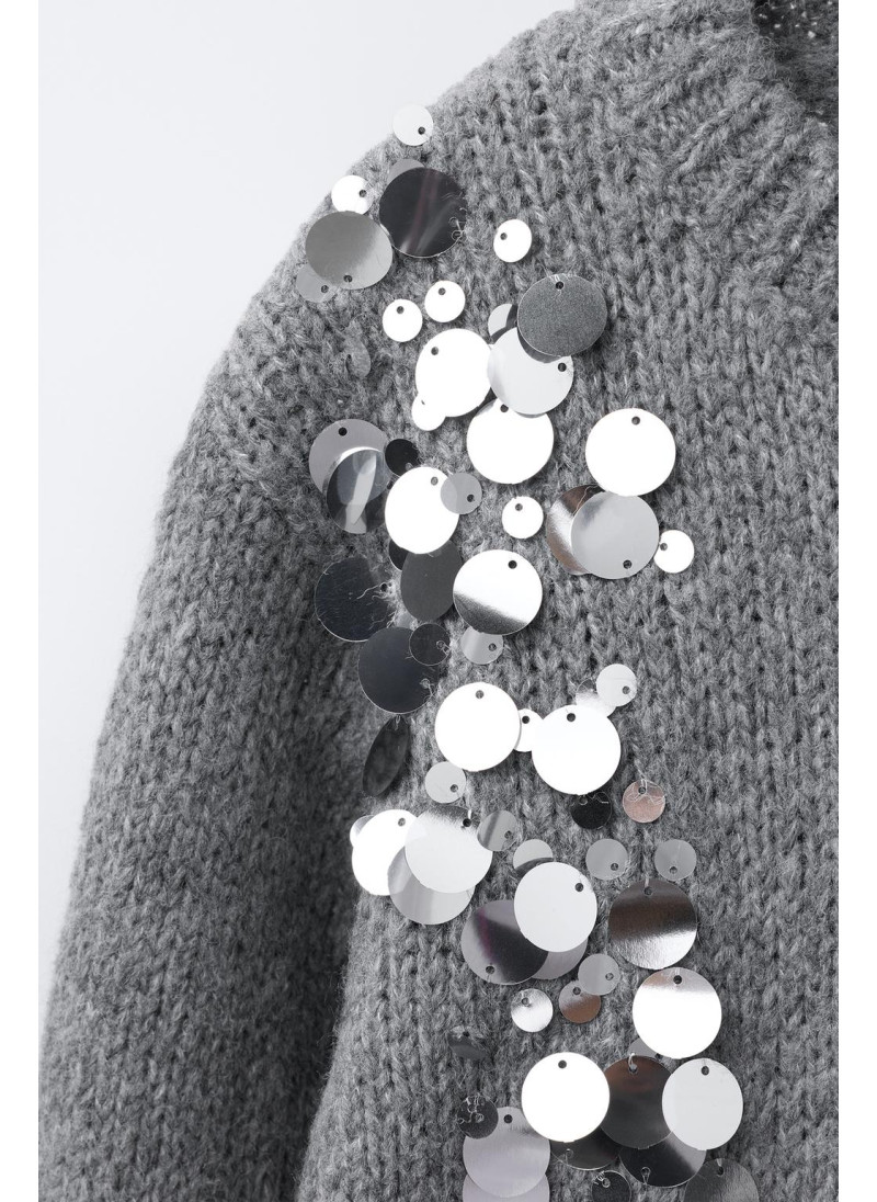 ТРИКОТАЖНЫЙ СВИТЕР С ПАЙЕТКАМИ ТРИКОТАЖНЫЙ СВИТЕР С ПАЙЕТКАМИ