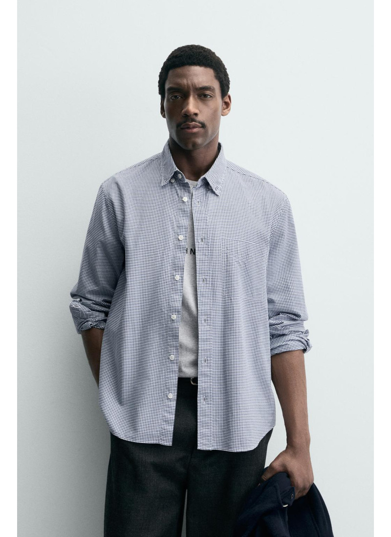 РУБАШКА В КЛЕТКУ ИЗ РЕЛЬЕФНОЙ ТКАНИ РУБАШКА В КЛЕТКУ ИЗ РЕЛЬЕФНОЙ ТКАНИ