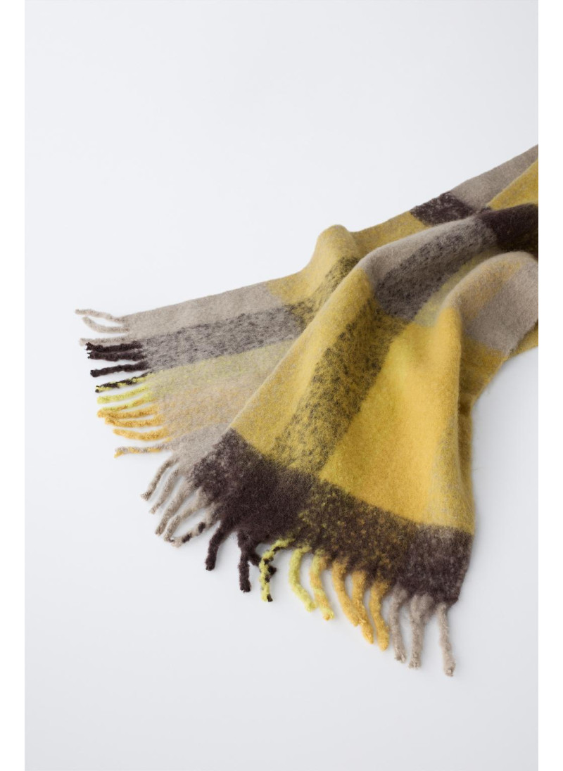 БОЛЬШОЙ ШАРФ В КЛЕТКУ С ШЕРСТЬЮ БОЛЬШОЙ ШАРФ В КЛЕТКУ С ШЕРСТЬЮ