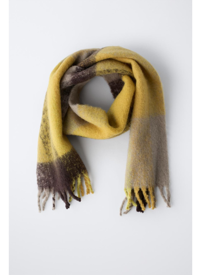 БОЛЬШОЙ ШАРФ В КЛЕТКУ С ШЕРСТЬЮ БОЛЬШОЙ ШАРФ В КЛЕТКУ С ШЕРСТЬЮ