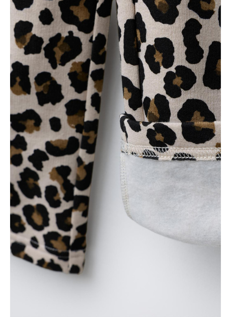 Штаны из мягкого меха с животным принтом Штаны из мягкого меха с животным принтом