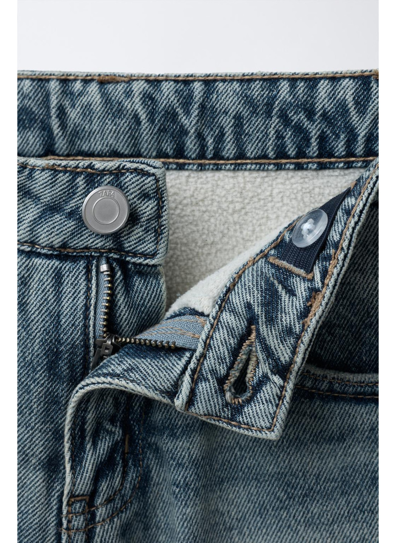 Джинсы свободного кроя с флисовой подкладкой Джинсы свободного кроя с флисовой подкладкой