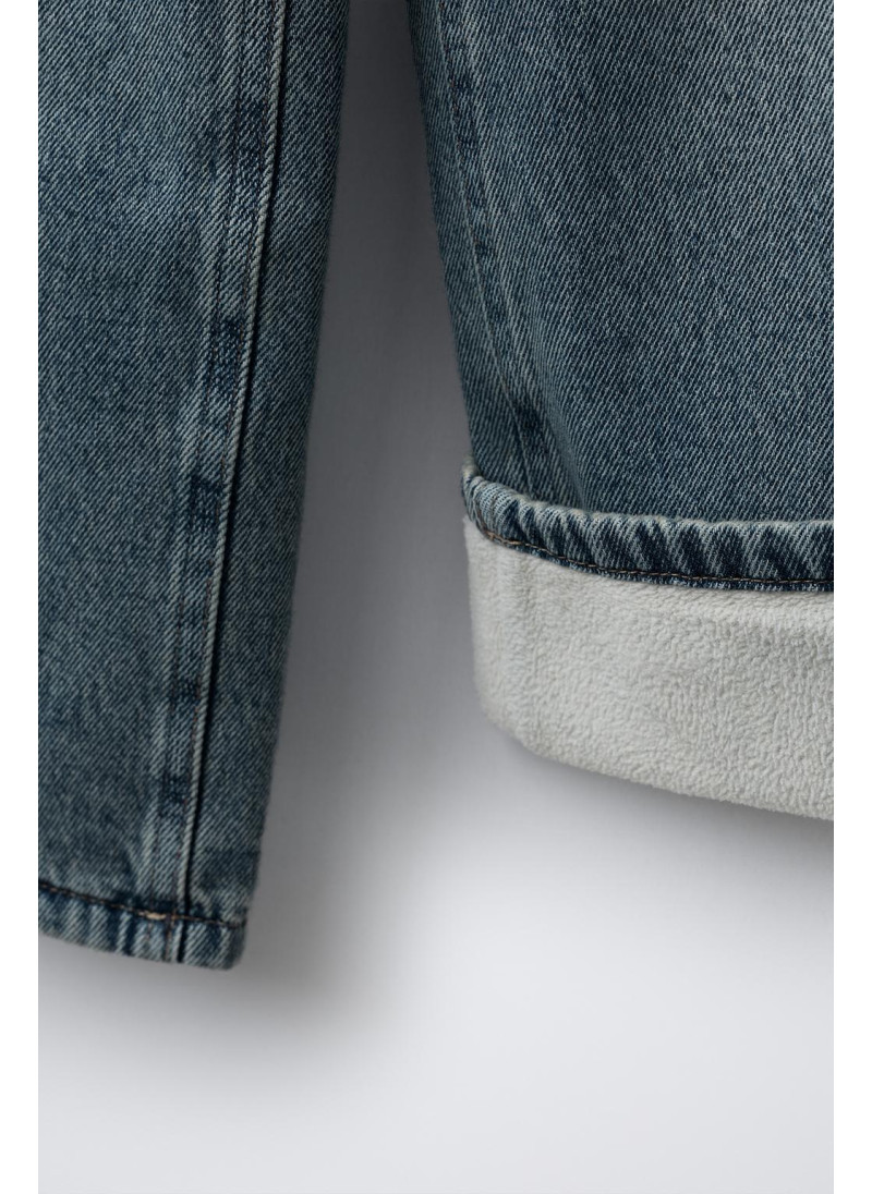 Джинсы свободного кроя с флисовой подкладкой Джинсы свободного кроя с флисовой подкладкой