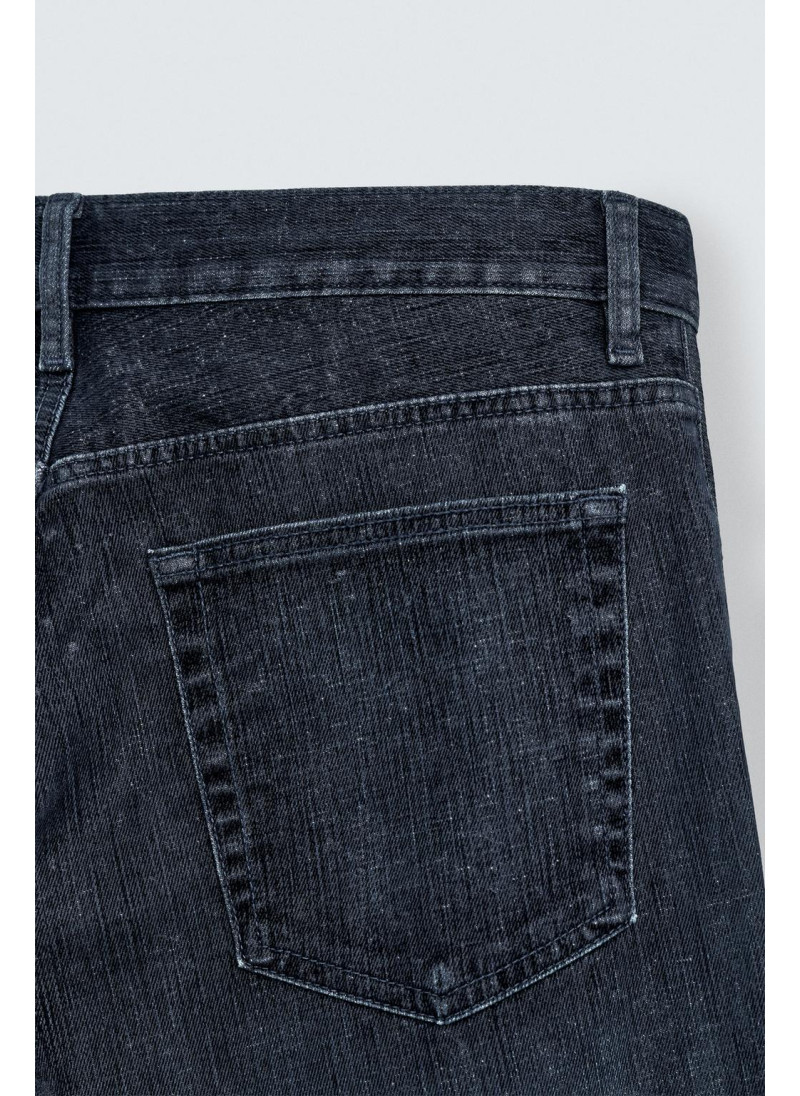 Джинсы с притиркой прямого кроя Джинсы с притиркой прямого кроя