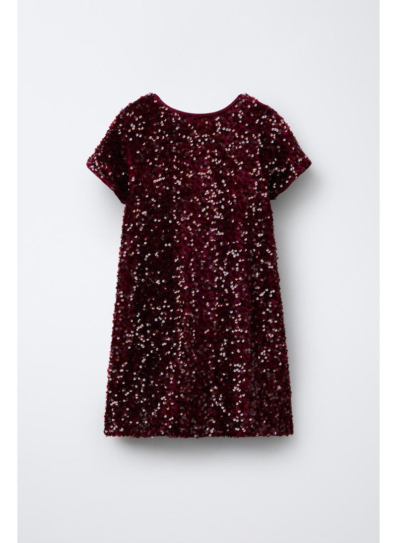 Платье с пайетками и бархатным бантом Платье с пайетками и бархатным бантом