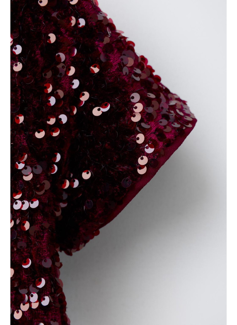 Платье с пайетками и бархатным бантом Платье с пайетками и бархатным бантом