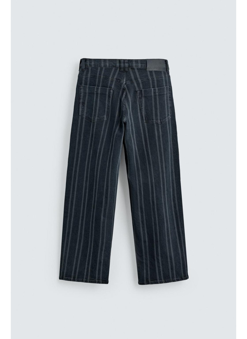 Джинсы в полоску свободного кроя Джинсы в полоску свободного кроя
