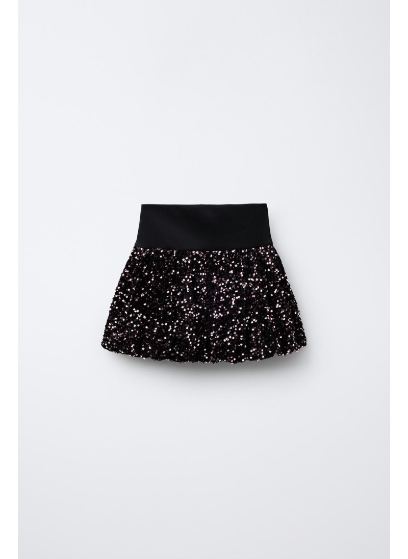 Юбка с пайетками в стиле баллон Юбка с пайетками в стиле баллон