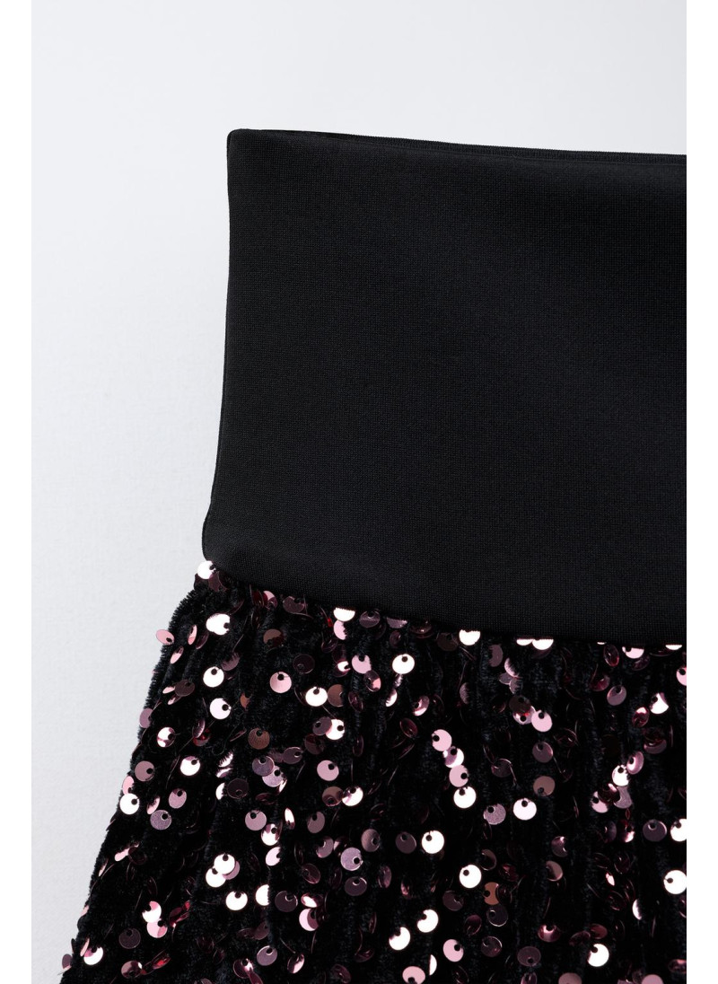 Юбка с пайетками в стиле баллон Юбка с пайетками в стиле баллон