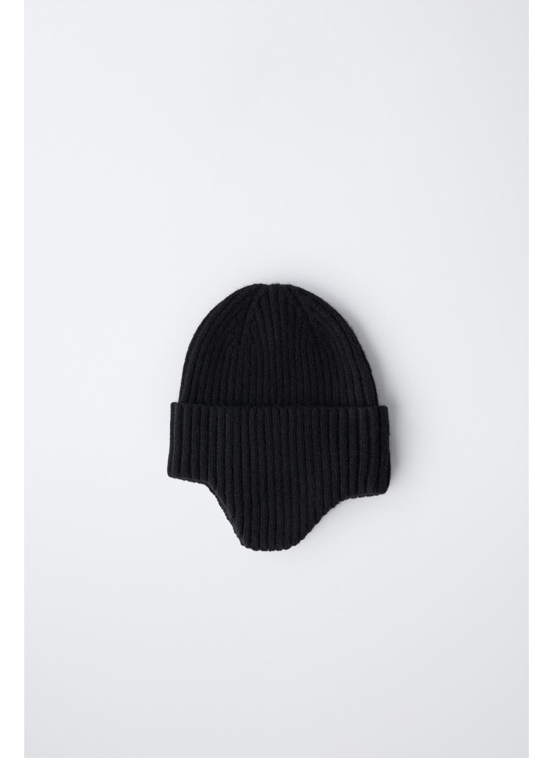 ШАПКА В РУБЧИК С НАУШНИКАМИ