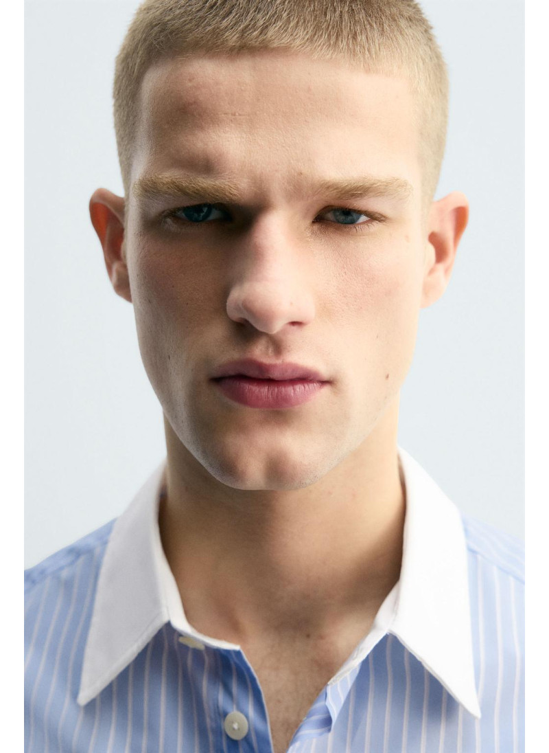 Рубашка в полоску с манжетами на запонках Рубашка в полоску с манжетами на запонках