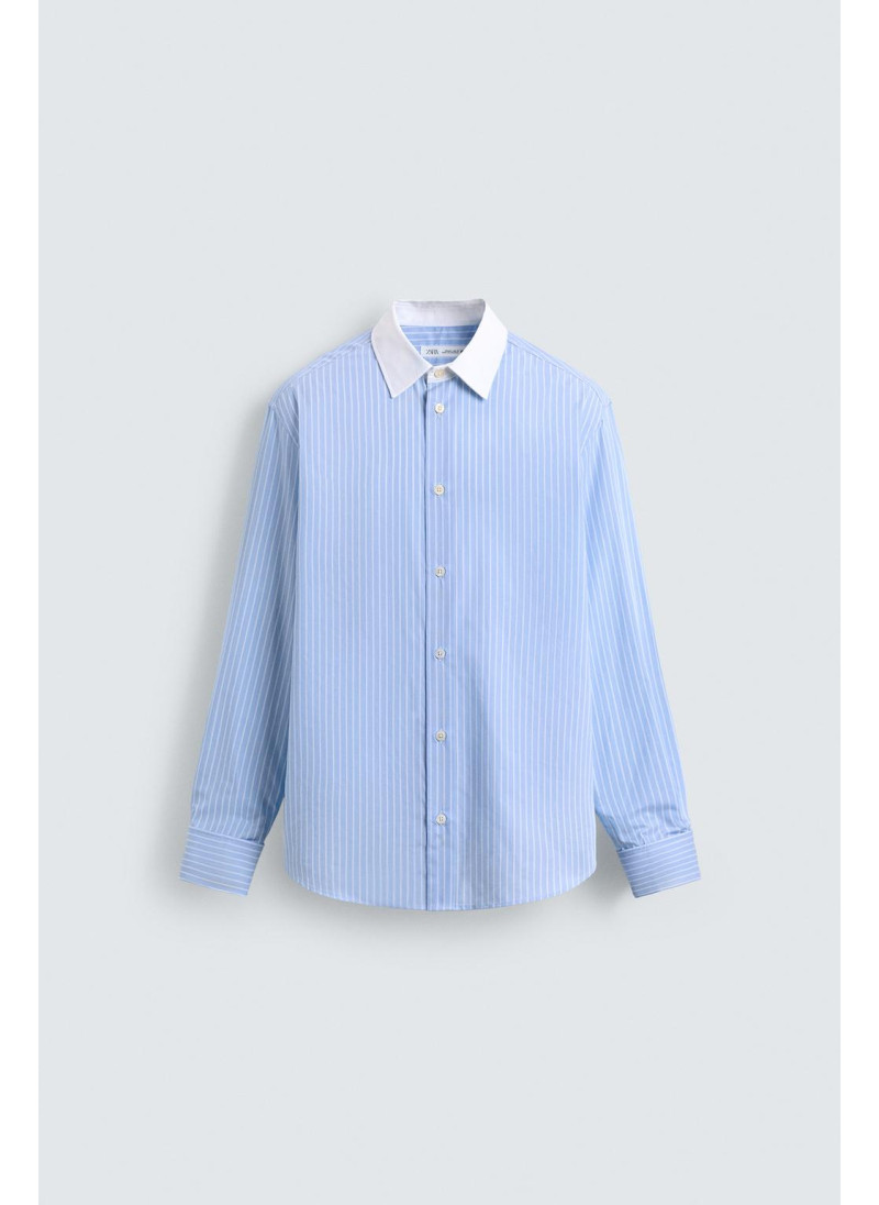 Рубашка в полоску с манжетами на запонках Рубашка в полоску с манжетами на запонках