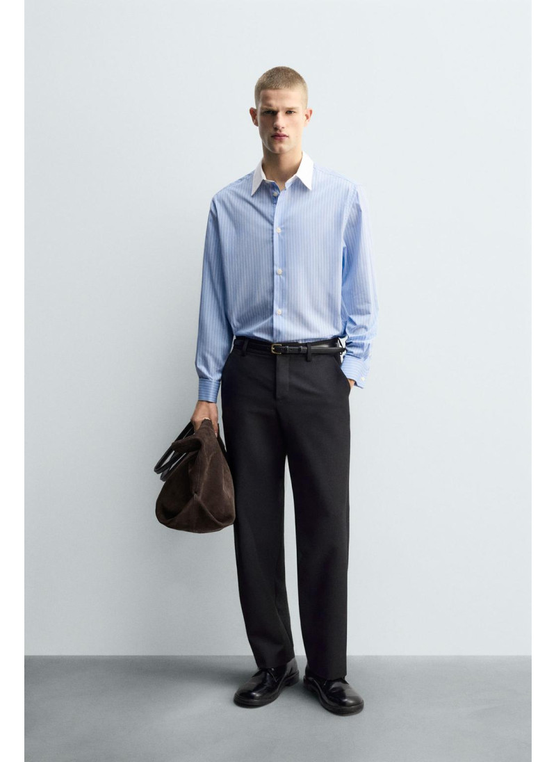 Рубашка в полоску с манжета...