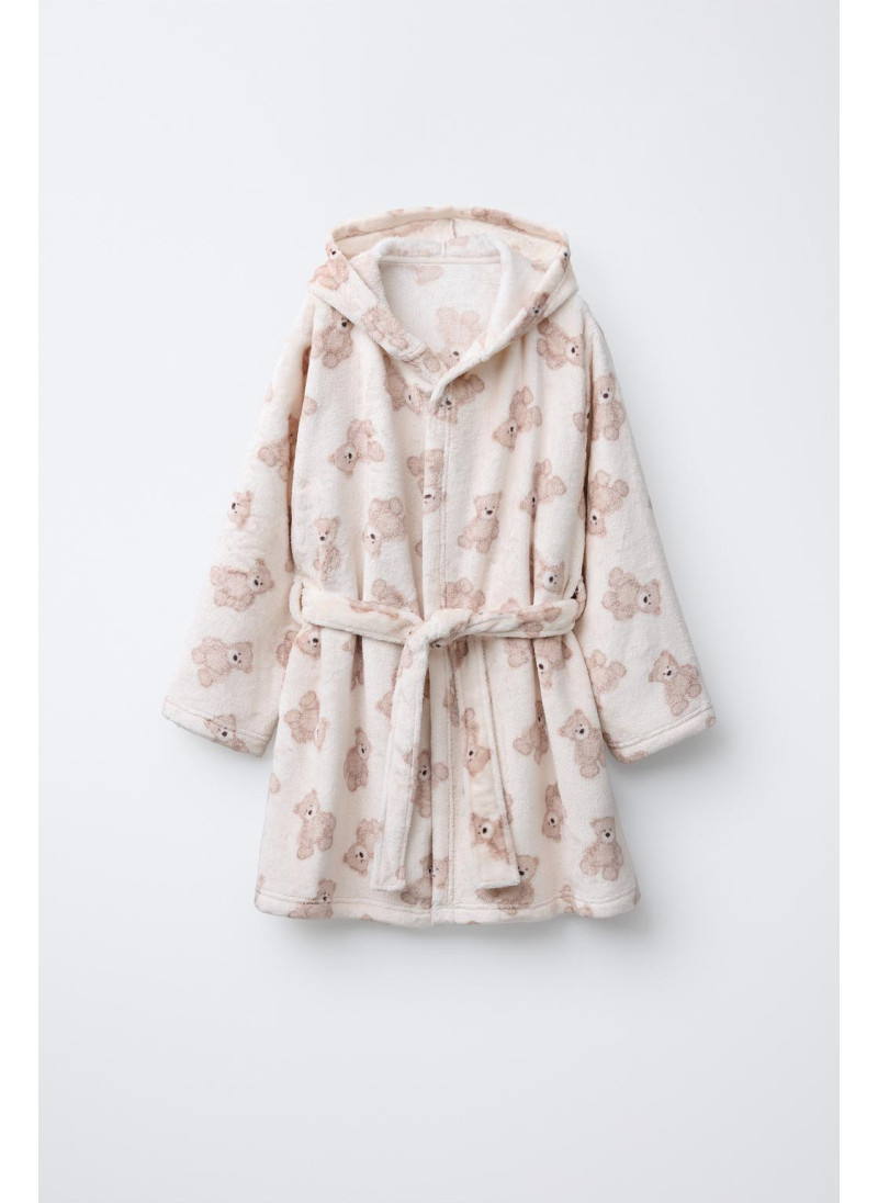 Халат из флиса с медведями