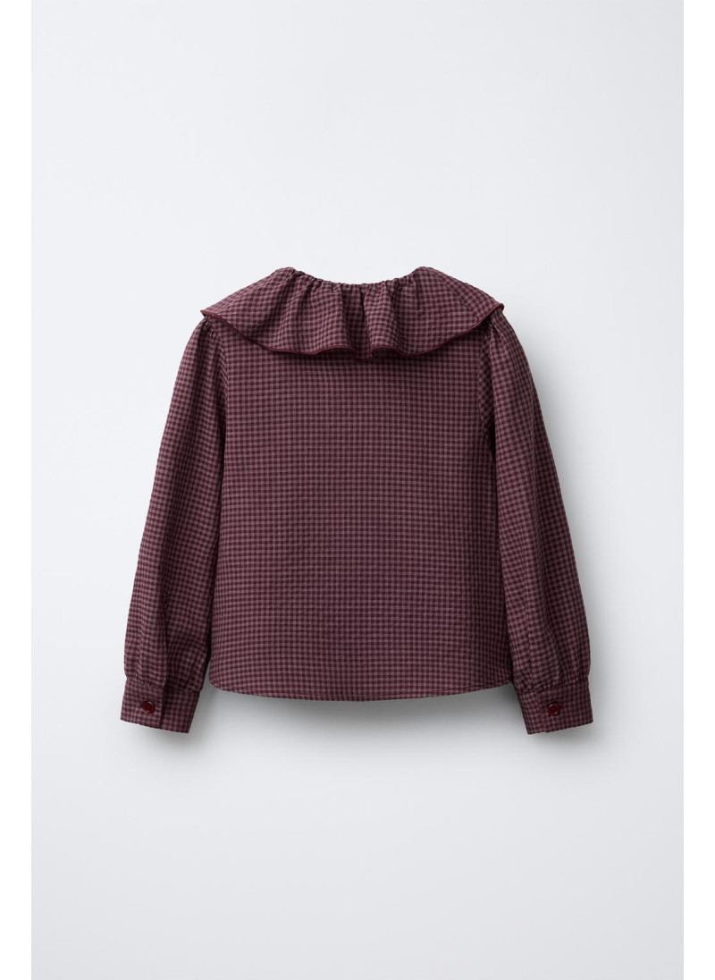 Рубашка в клетку с оборками Рубашка в клетку с оборками