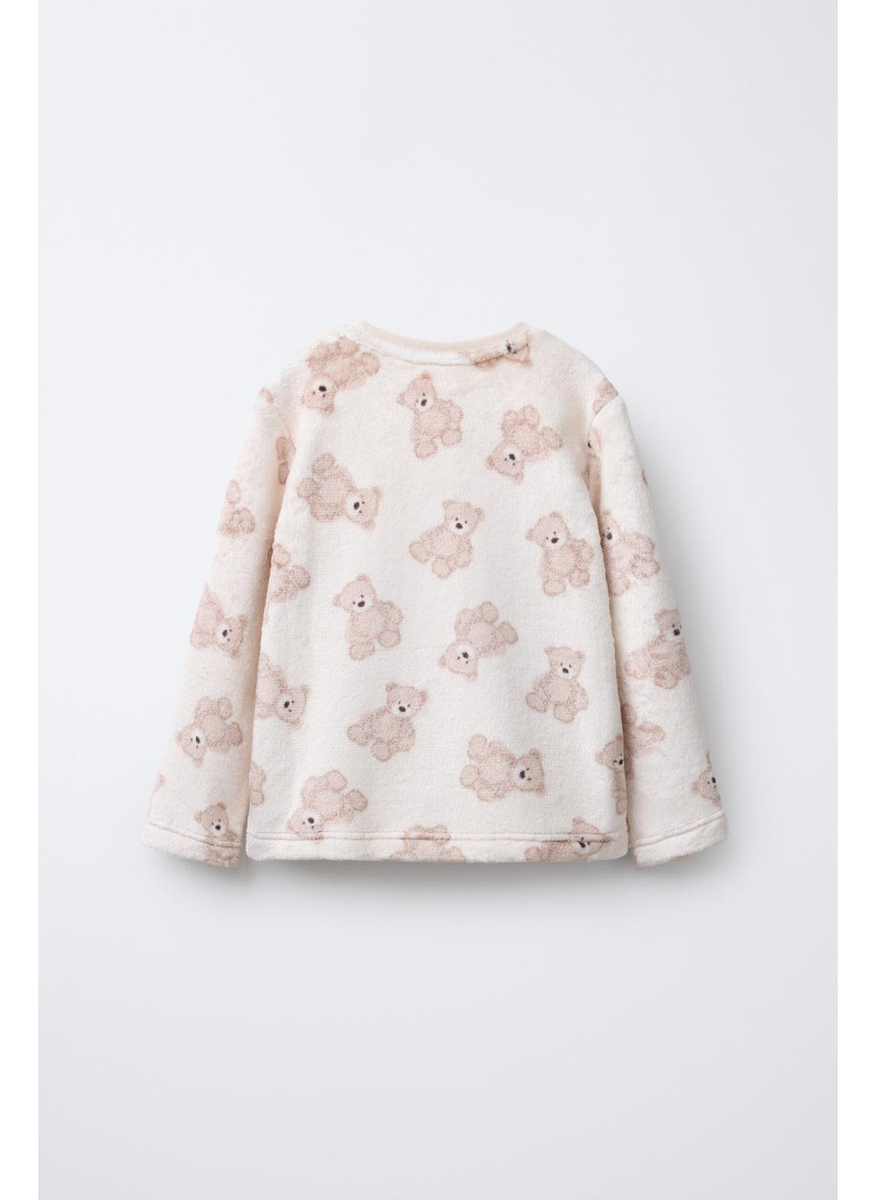 Пижама 6-14 лет с теплым принтом медвежонка Пижама 6-14 лет с теплым принтом медвежонка