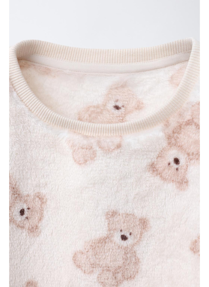 Пижама 6-14 лет с теплым принтом медвежонка Пижама 6-14 лет с теплым принтом медвежонка