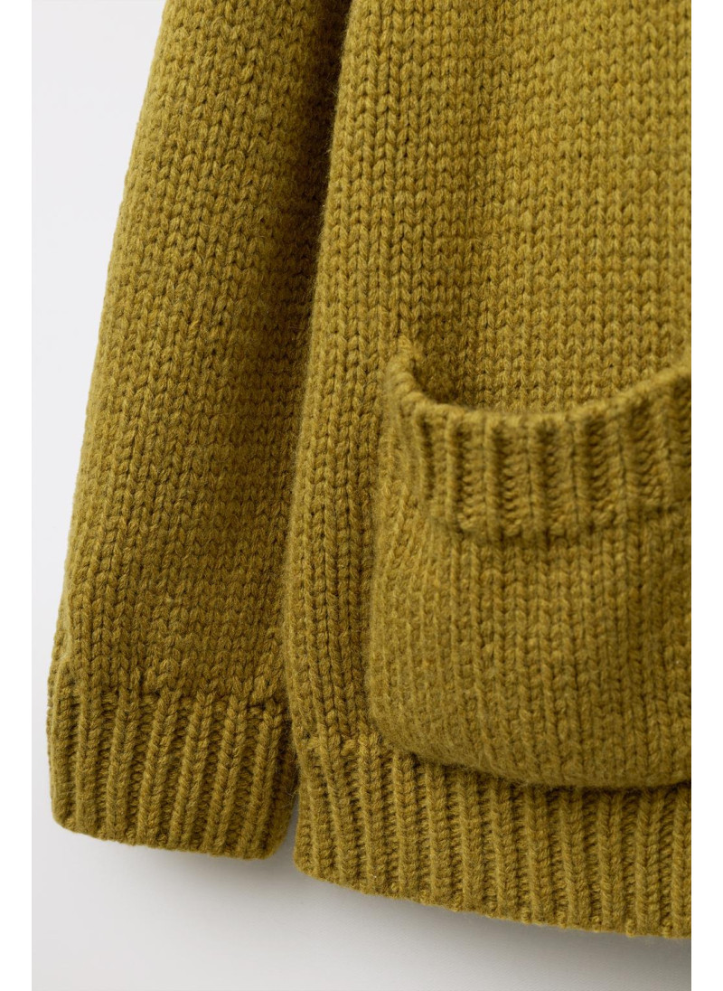 Кардиган из шерсти ограниченной серии из шерстяно-шерстяного вязаного полотна Кардиган из шерсти ограниченной серии из шерстяно-шерстяного вязаного полотна