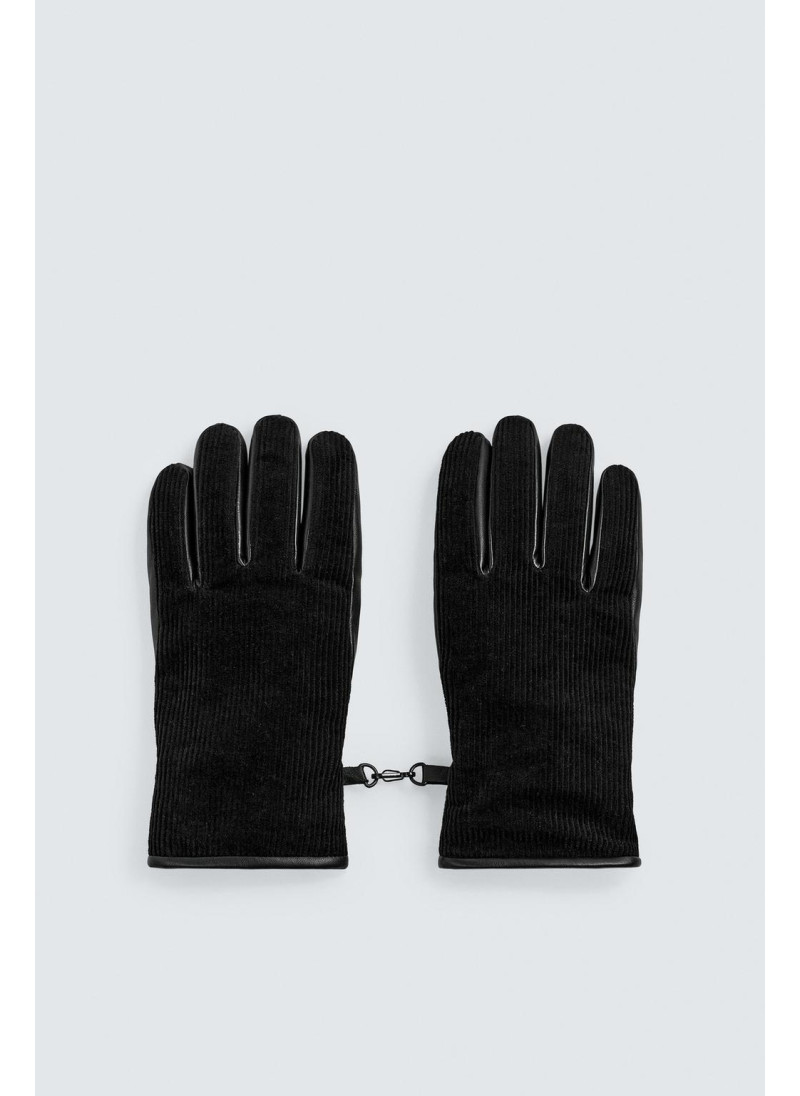 Кожаные перчатки с контрас�...