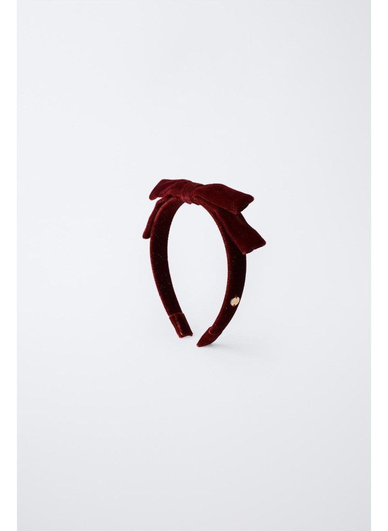 Бархатная ободная повязка с блестящим бантом Бархатная ободная повязка с блестящим бантом