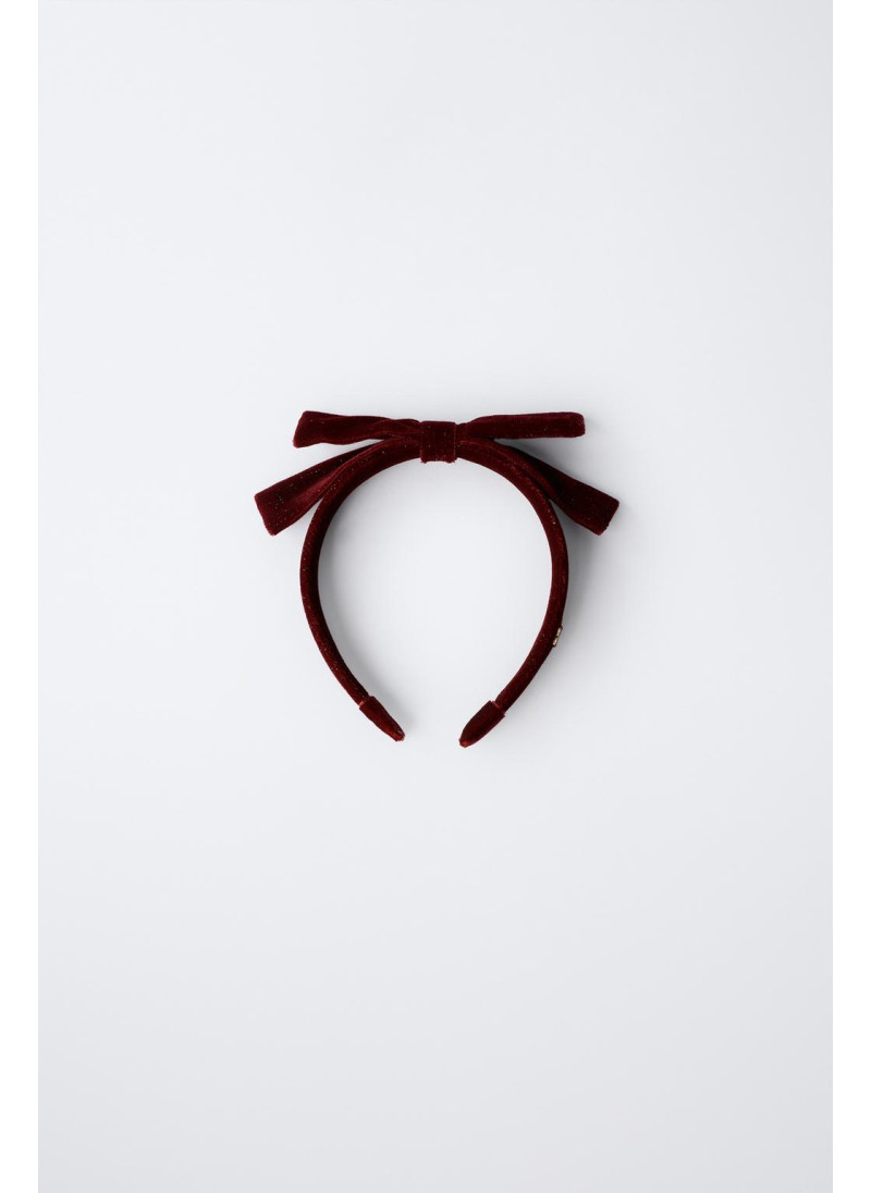 Бархатная ободная повязка с блестящим бантом Бархатная ободная повязка с блестящим бантом