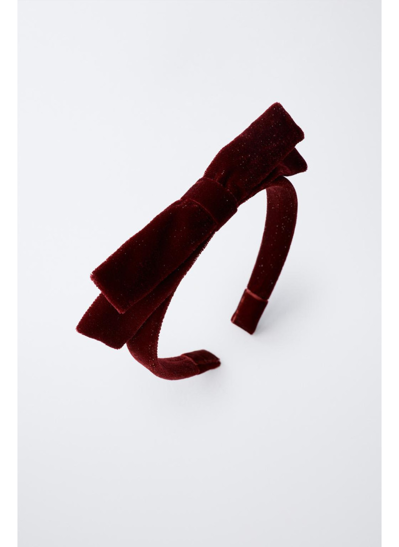 Бархатная ободная повязка с блестящим бантом Бархатная ободная повязка с блестящим бантом