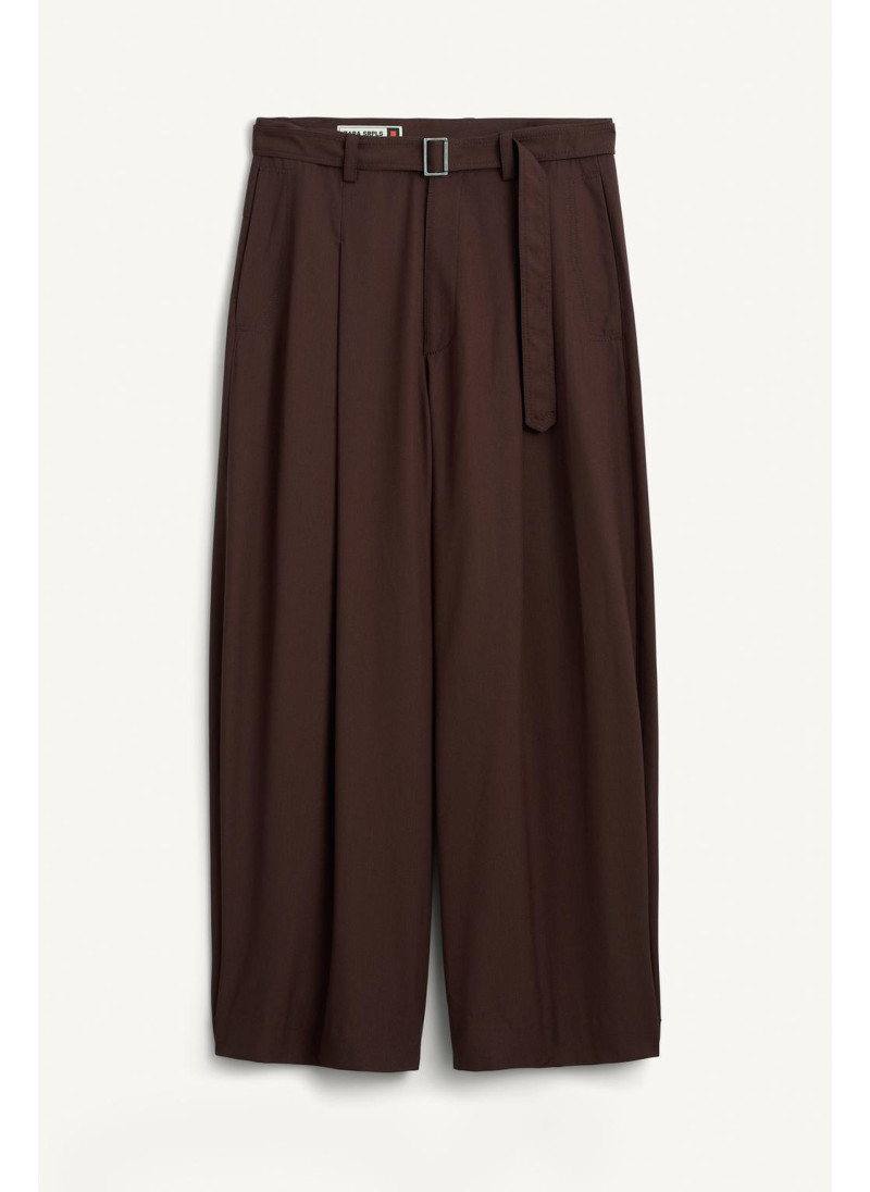 Широкие брюки из шерсти и вискозы Широкие брюки из шерсти и вискозы
