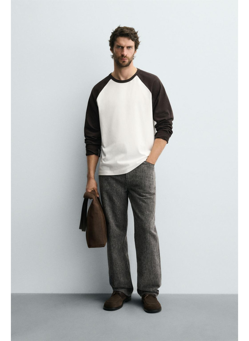 ФУТБОЛКА КОЛОР-БЛОК С РУКАВ...