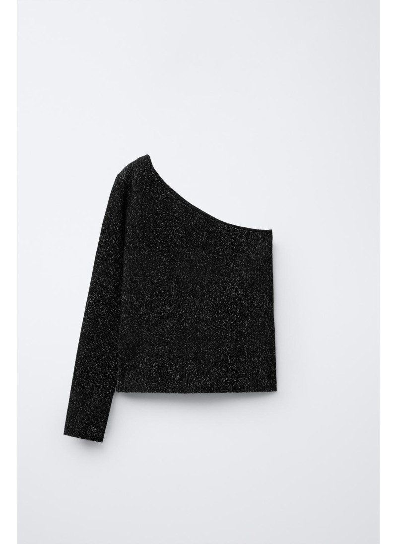 Светлый асимметричный свитер с блеском Светлый асимметричный свитер с блеском