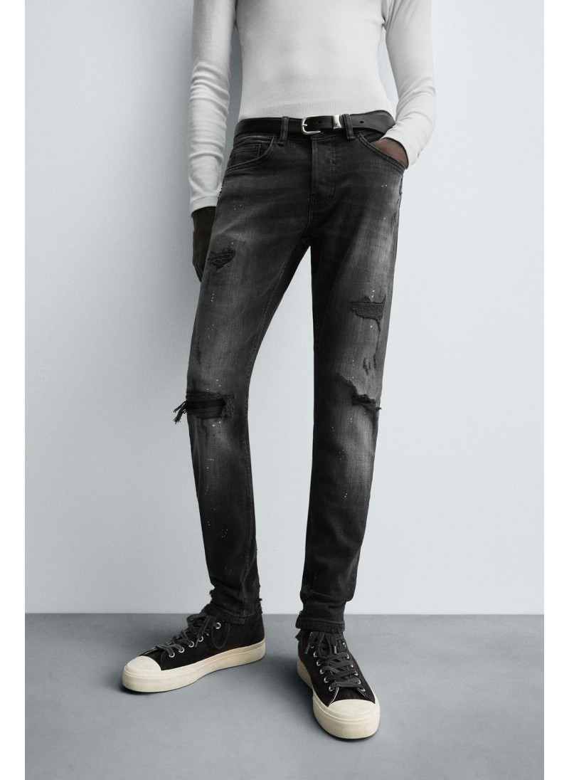 ДЖИНСЫ SKINNY FIT С ДЫРАМИ ДЖИНСЫ SKINNY FIT С ДЫРАМИ