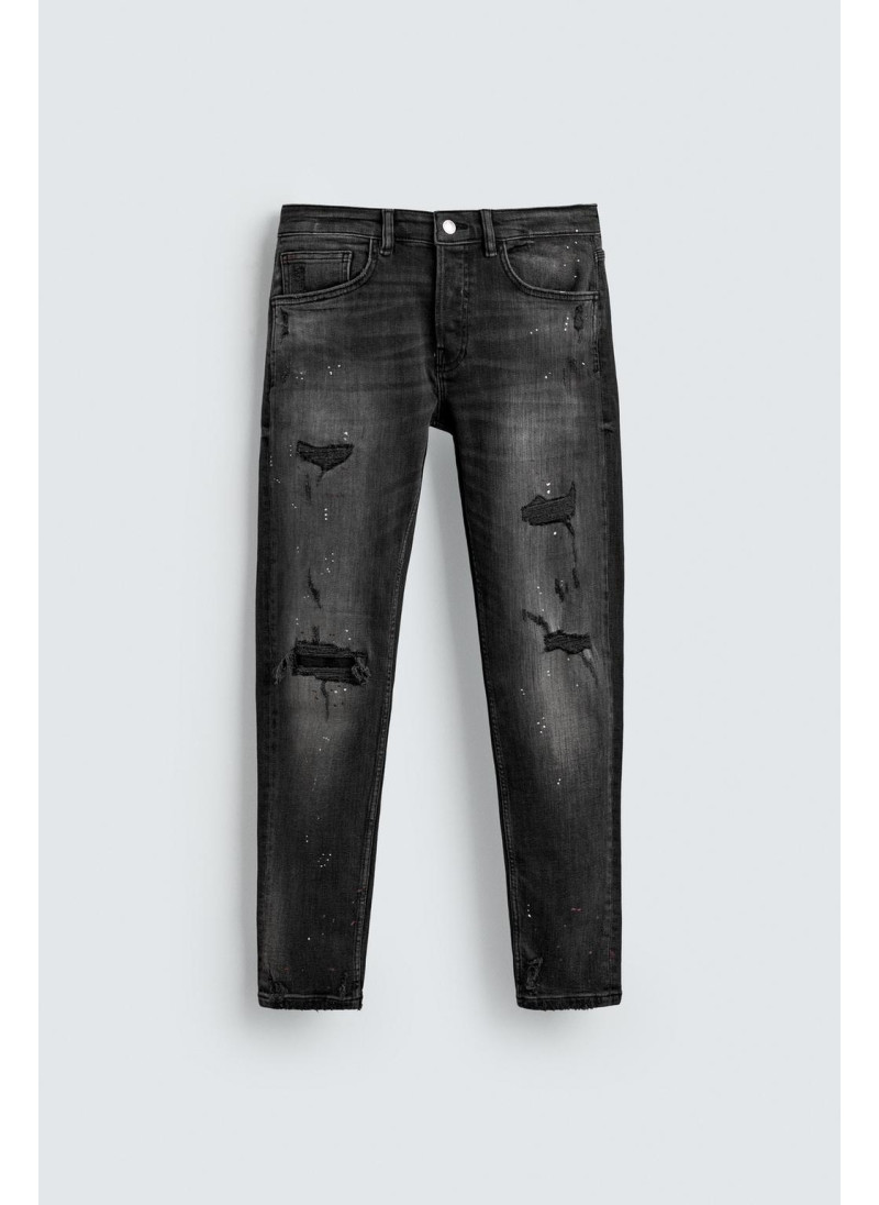 ДЖИНСЫ SKINNY FIT С ДЫРАМИ ДЖИНСЫ SKINNY FIT С ДЫРАМИ