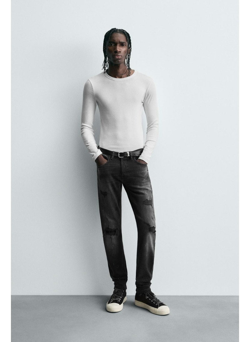 ДЖИНСЫ SKINNY FIT С ДЫРАМИ ДЖИНСЫ SKINNY FIT С ДЫРАМИ