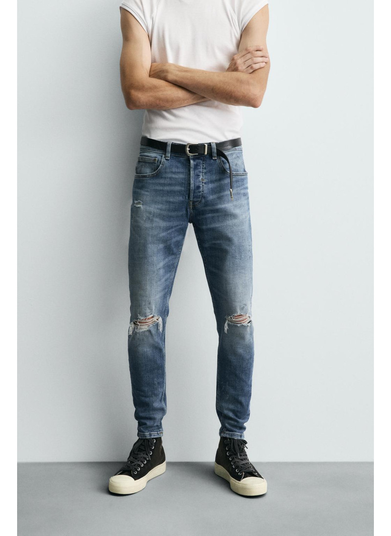 ДЖИНСЫ SKINNY FIT С ДЫРАМИ ДЖИНСЫ SKINNY FIT С ДЫРАМИ