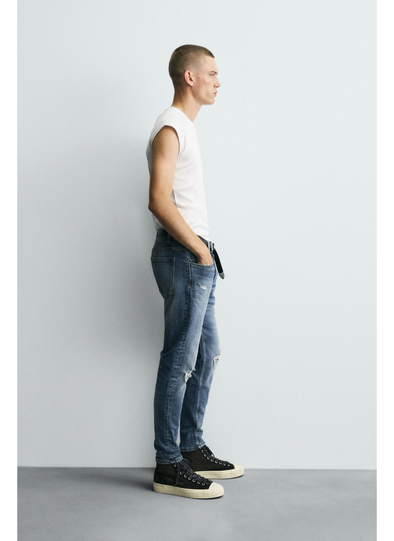 ДЖИНСЫ SKINNY FIT С ДЫРАМИ ДЖИНСЫ SKINNY FIT С ДЫРАМИ