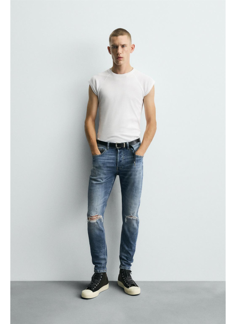 ДЖИНСЫ SKINNY FIT С ДЫРАМИ ДЖИНСЫ SKINNY FIT С ДЫРАМИ