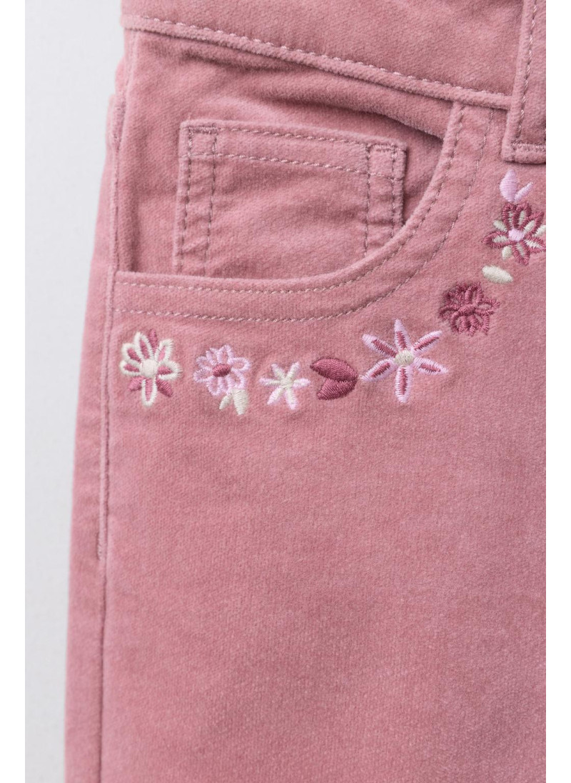 БАРХАТНЫЕ БРЮКИ С ВЫШИТЫМИ ЦВЕТАМИ БАРХАТНЫЕ БРЮКИ С ВЫШИТЫМИ ЦВЕТАМИ