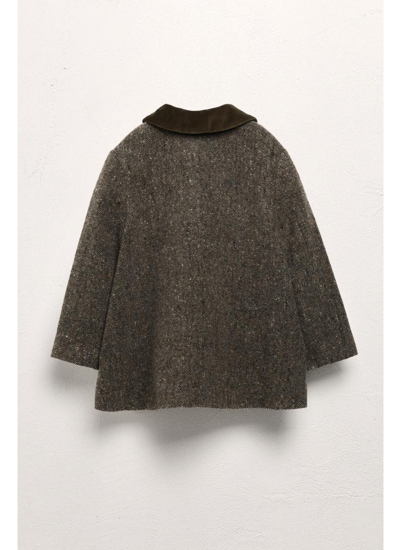 Пальто с бархатным воротником питер пэн с шерстью - limited edition Пальто с бархатным воротником питер пэн с шерстью - limited edition