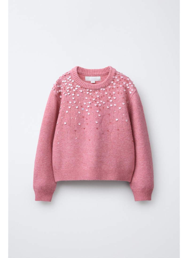 Трикотажный свитер с пайетками Трикотажный свитер с пайетками