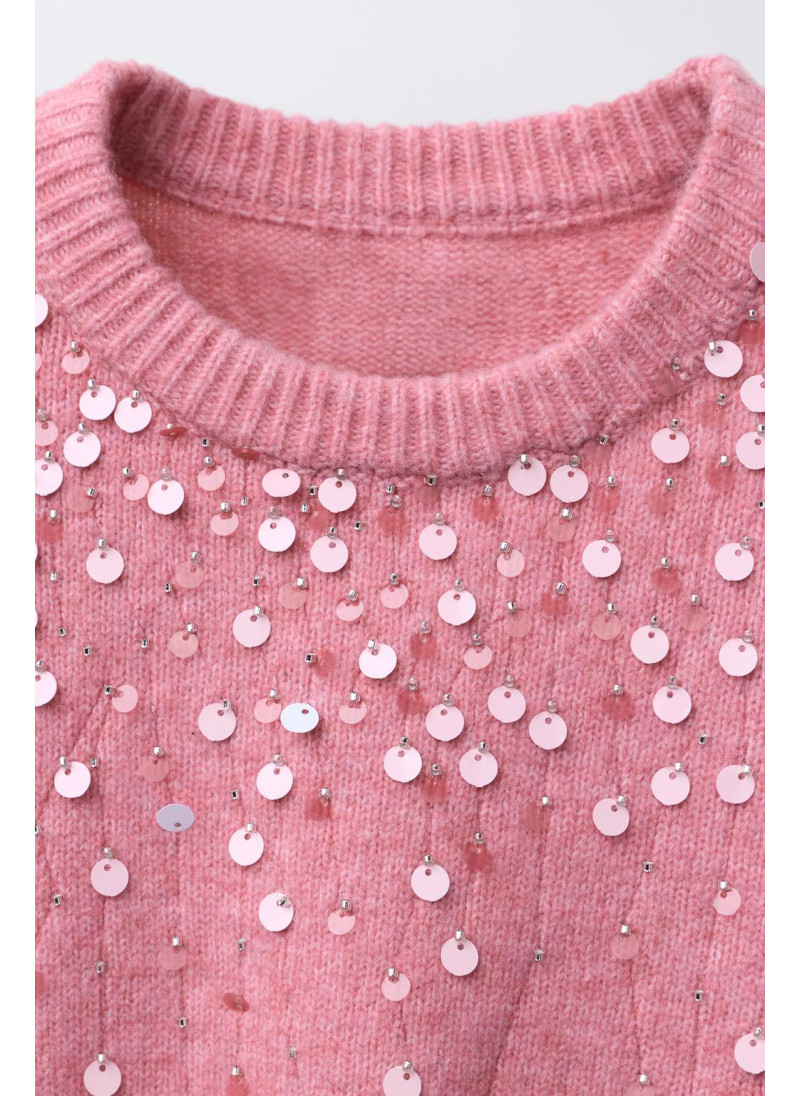 Трикотажный свитер с пайетками Трикотажный свитер с пайетками