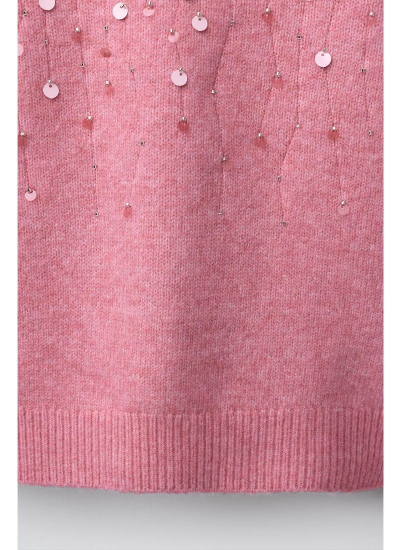 Трикотажный свитер с пайетками Трикотажный свитер с пайетками