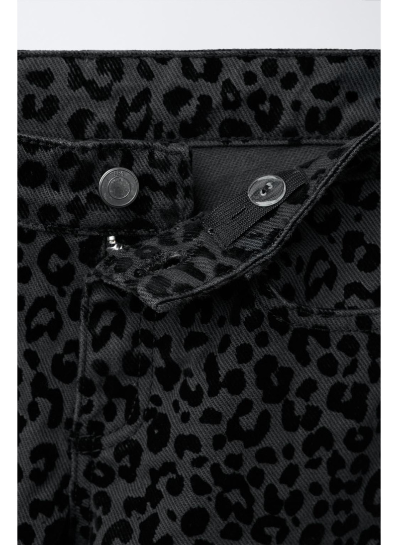 Джинсы animal print flock wide-leg Джинсы animal print flock wide-leg