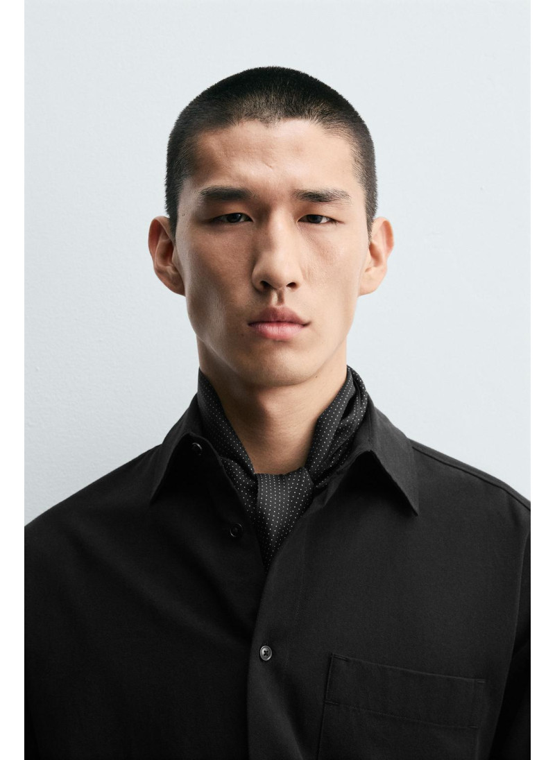 Шелковый шарф в горошек 100%