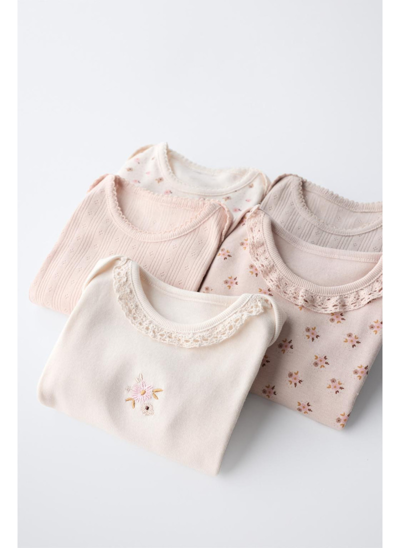 НАБОР ИЗ ПЯТИ БОДИ С ЦВЕТОЧНЫМ ПРИНТОМ НАБОР ИЗ ПЯТИ БОДИ С ЦВЕТОЧНЫМ ПРИНТОМ