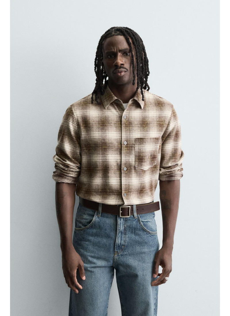 Рубашка в клетку свободного кроя Рубашка в клетку свободного кроя