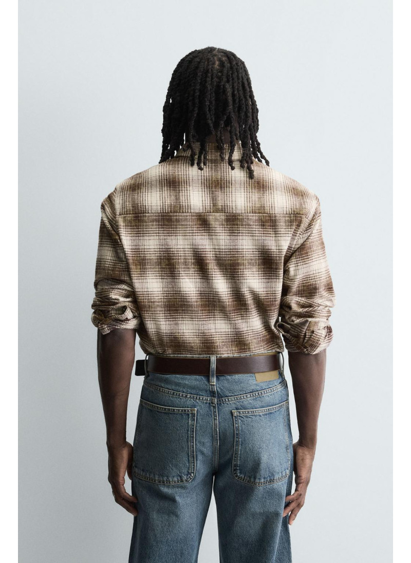 Рубашка в клетку свободного кроя Рубашка в клетку свободного кроя