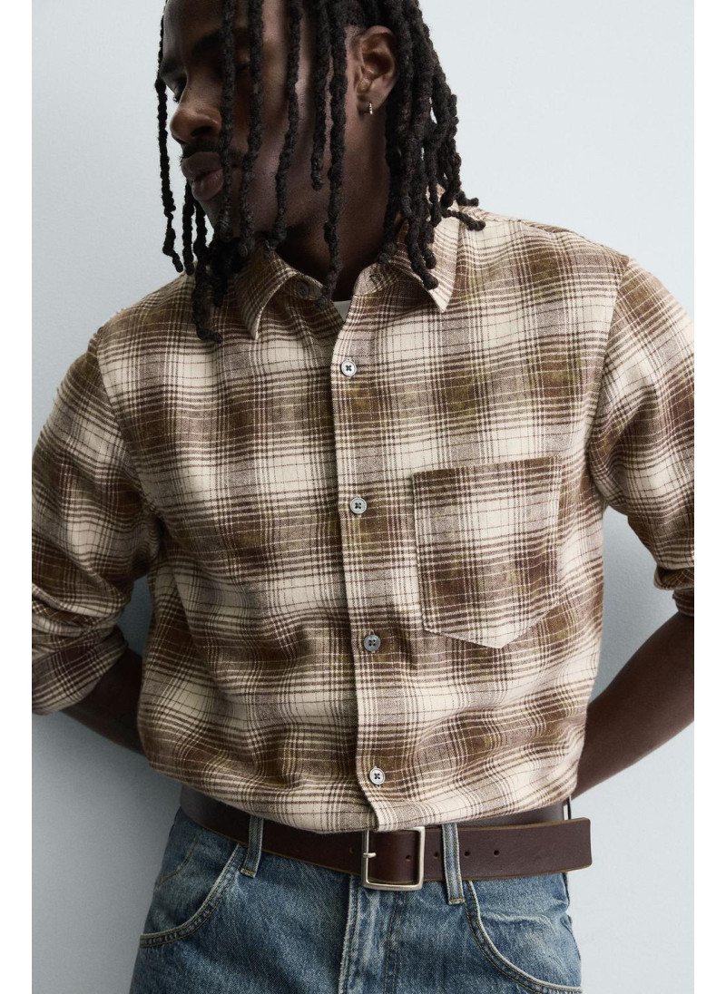 Рубашка в клетку свободного кроя Рубашка в клетку свободного кроя