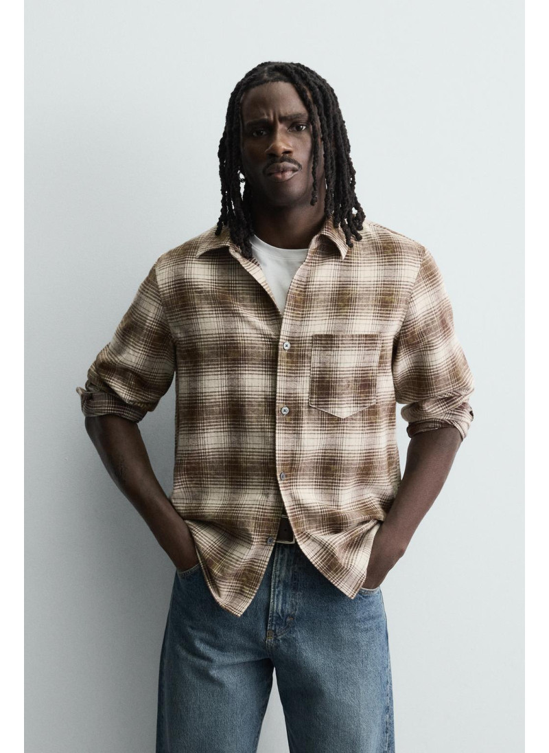 Рубашка в клетку свободного кроя Рубашка в клетку свободного кроя